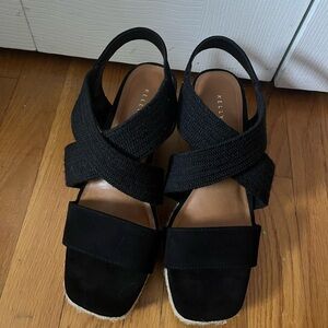 Kelly & Katie Black Crisscross Sandals
